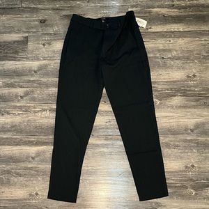 Black with White Pinstripe Dress Pants